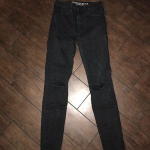 Black high waisted skinny jeans